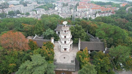 南京市钦天山北极阁航拍风光