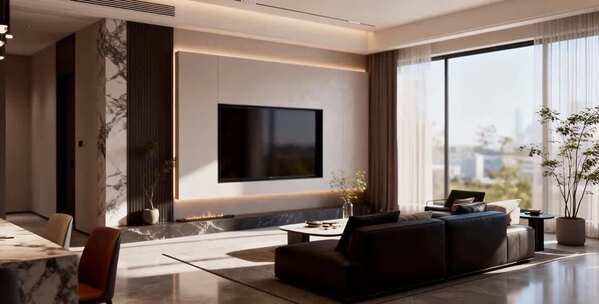 现代风格客厅室内装修素材