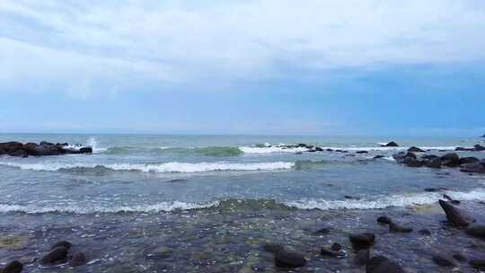 自然风光大海海水海浪视频