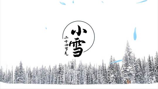 清新简洁小雪节气片头（小雪）