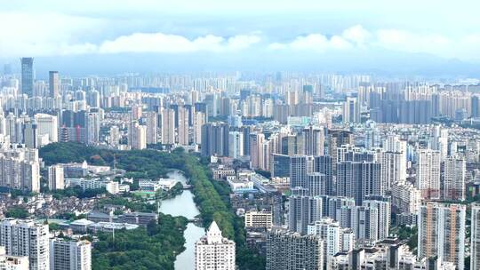 航拍温州城市风景