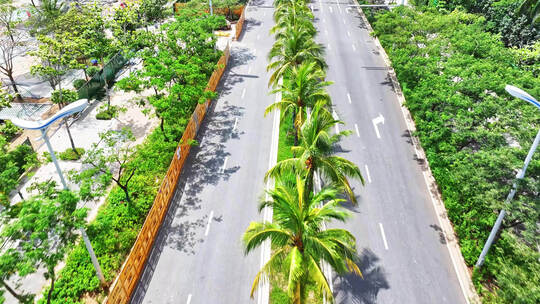 现代城市道路航拍