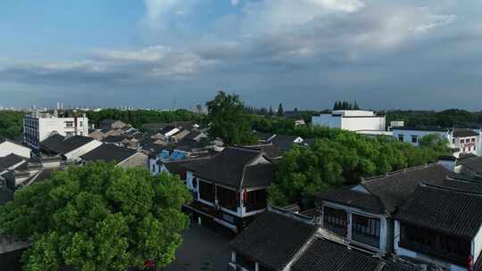 同里古镇清晨航拍