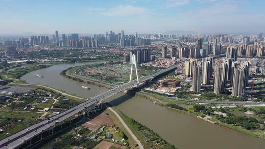 广东省佛山市奇龙大桥航拍