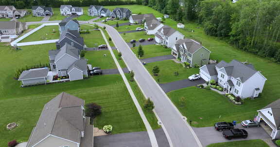 住宅在郊区蔓延发展在罗切斯特纽约低密度两