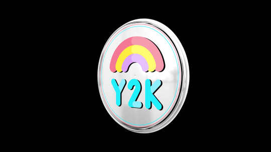 Y2k图标3D循环Alpha