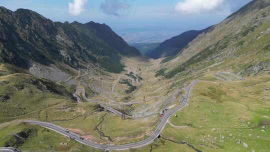 在喀尔巴布韦山脉Transfagaras