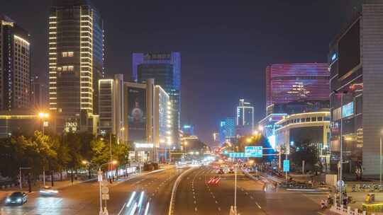 石家庄中山西路夜景交通延时