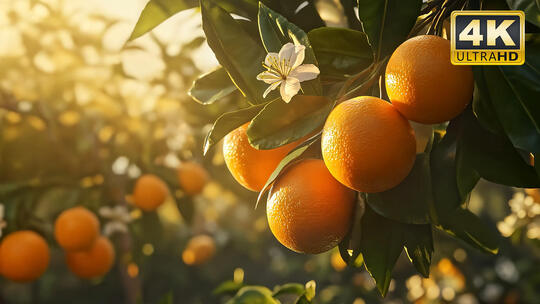 橙子橘子柑橘类水果农业农田产业基地宣传片