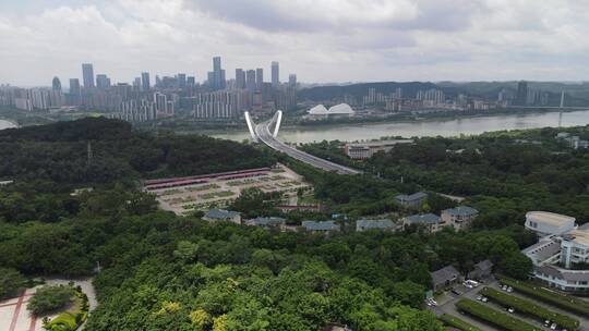 广西南宁城市风光地标建筑航拍