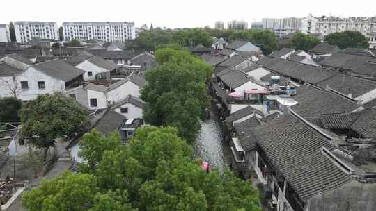 上海枫泾古镇航拍（上海金山枫泾古镇）