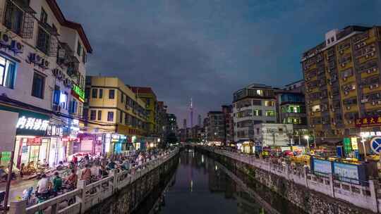 广州城中村 广州夜市 广州延时