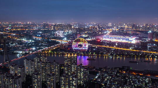 荔湾广州圆夜景延时-1