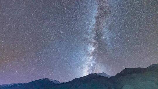 西藏日喀则珠穆朗玛峰雪山高原星空延时