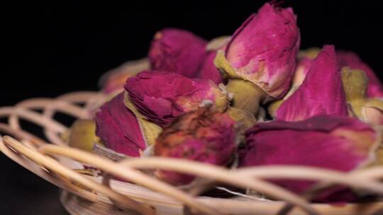 【镜头合集】花茶干花玫瑰花食用玫瑰视频素材模板下载