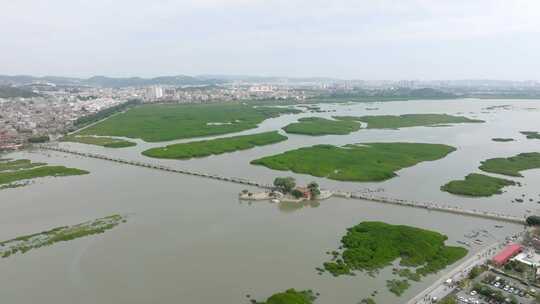 福建泉州洛阳桥万安桥泉州洛江区航拍