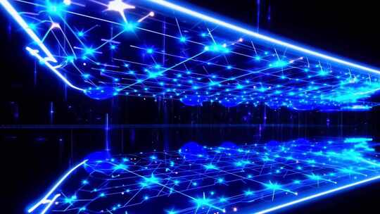 蓝色科技粒子隧道背景