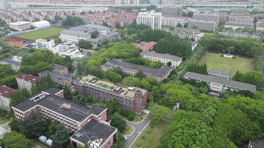 上海华东理工大学校园航拍