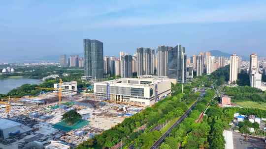 航拍漳州市民广场