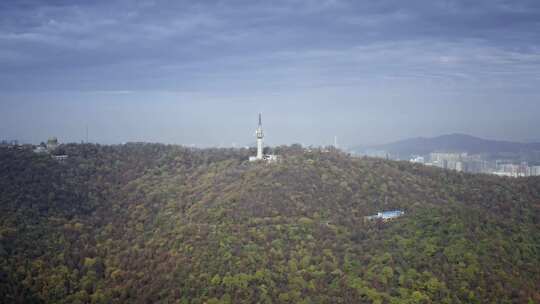 长沙岳麓山自然风光航拍