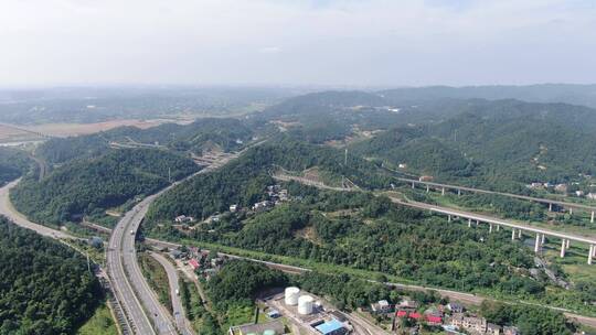 航拍高速公路交通大道