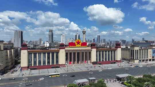 南昌八一广场八一起义纪念塔航拍