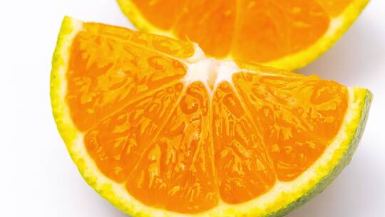 新鲜切开的橘子鲜橙4k视频