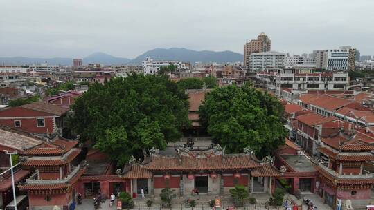 航拍福建泉州古城承天寺历史文化古建筑