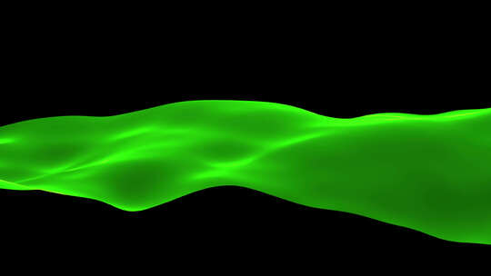 带通道 绿色飘带 青色绸子