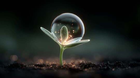 希望萌芽破土而出孕育着无限可能