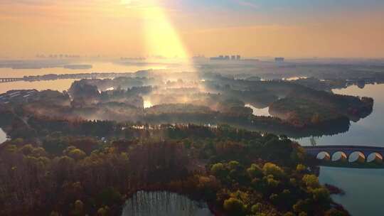 常熟尚湖风景区(晨雾)