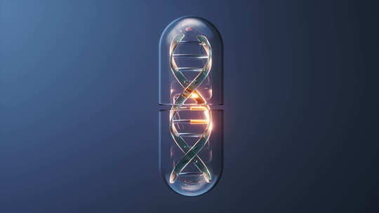 里面有DNA的医疗胶囊视频素材模板下载