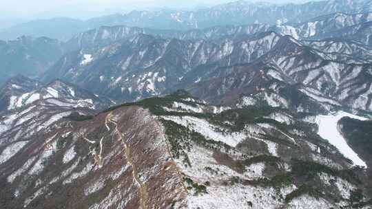 杭州临安大明山牵牛岗冬天风景航拍