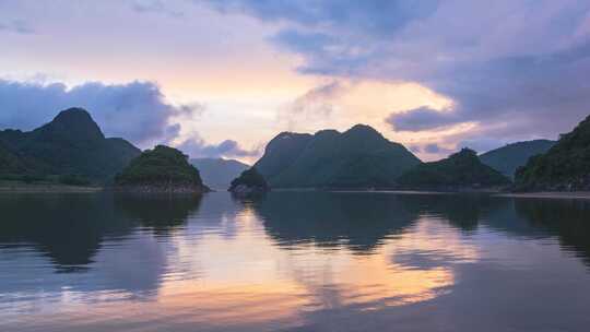 海南东方市东方小桂林傍晚航拍美景