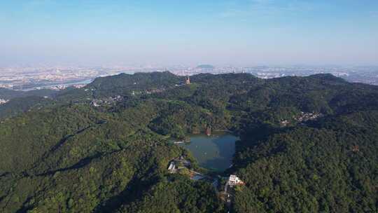 佛山南海西樵山天湖公园 航拍