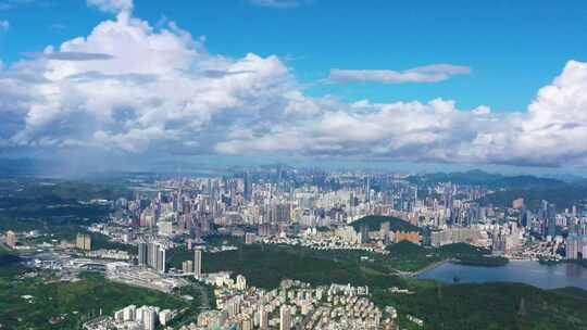 深圳罗湖、福田、南山全景