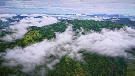 云海 潮州桑浦山 雾气 航拍中国山水