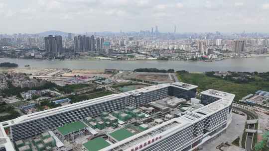 广州国际医药展贸中心航拍视频素材模板下载