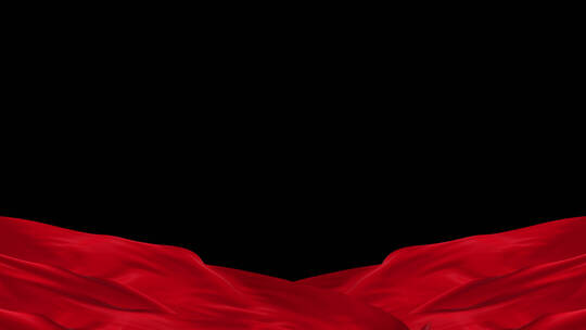 红绸红布布料飘动带通道