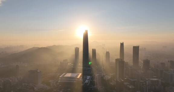 广东省东莞市城市风光航拍