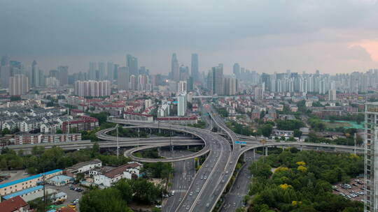 天津顺驰桥航拍延时