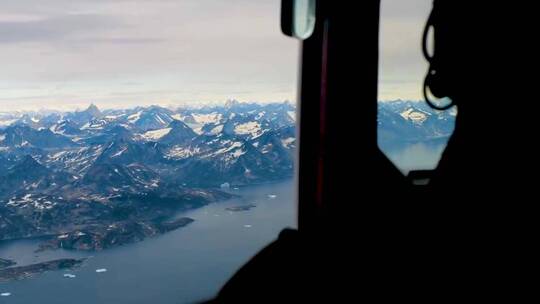 格陵兰雅各布港冰川的天线视频素材模板下载
