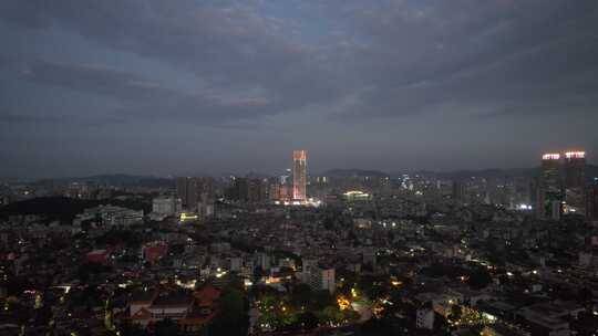 广东中山市城市夜景灯光