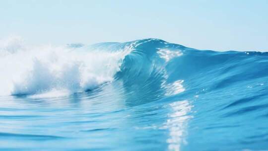 蓝色大海翻涌海浪