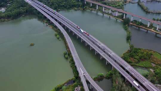 安徽省铜陵市上水桥枢纽航拍风光视频素材模板下载