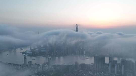 平流雾航拍上海