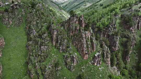 山，树，俄罗斯，悬崖