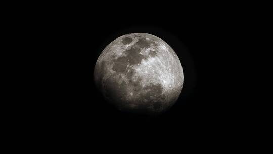 月球在外太空中旋转视频素材模板下载