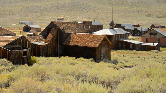 Bodie California-放弃采矿鬼城-白天28视频素材模板下载