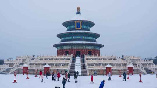 北京天坛雪景